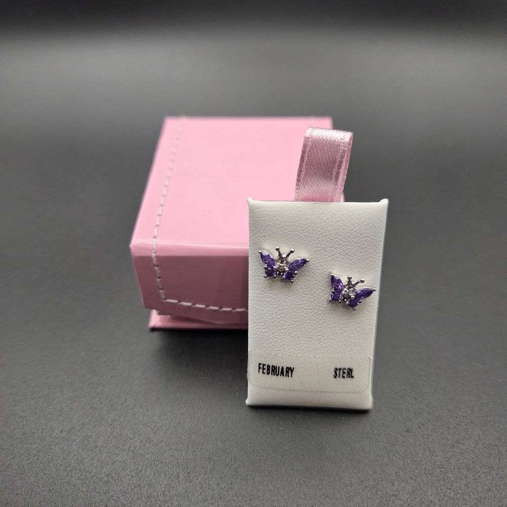 Kiddie Kraft February Birthstone Earrings